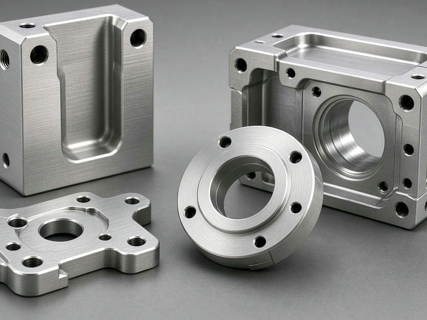 5-axis CNC machining of a complex aluminum component