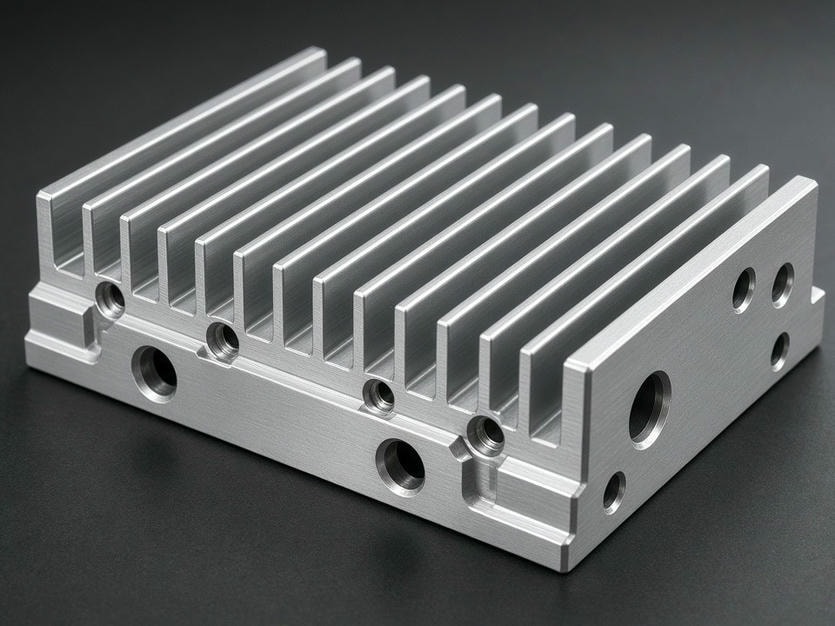 Custom aluminum heat sink machined by CNCALPARTS