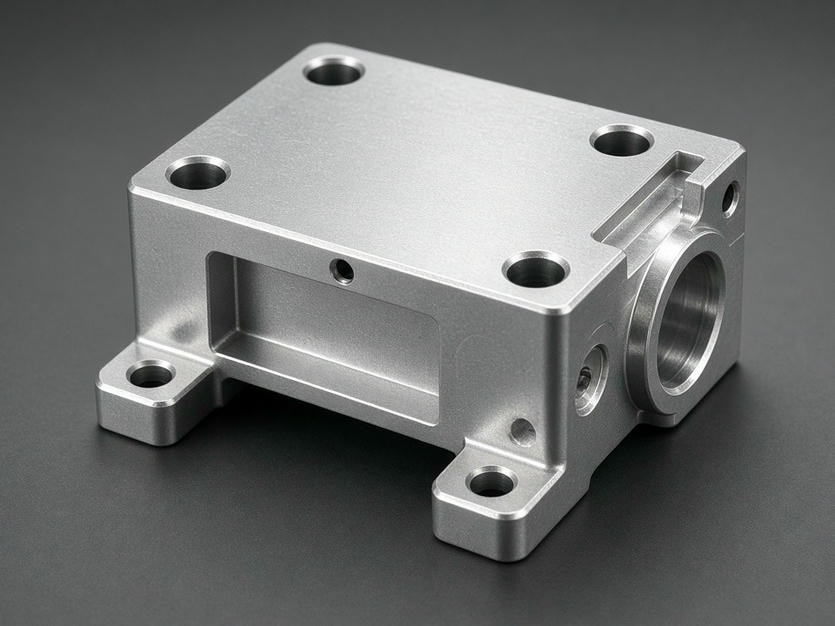 Precision clear anodized aluminum CNC component