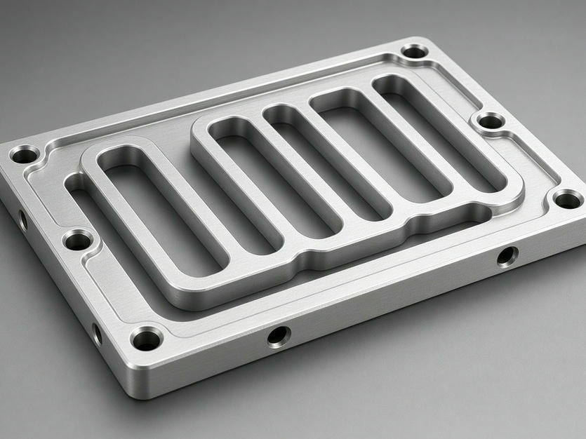 Aluminum cooling plate machined for thermal management