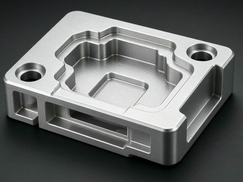 Precision aluminum CNC machined pocket component