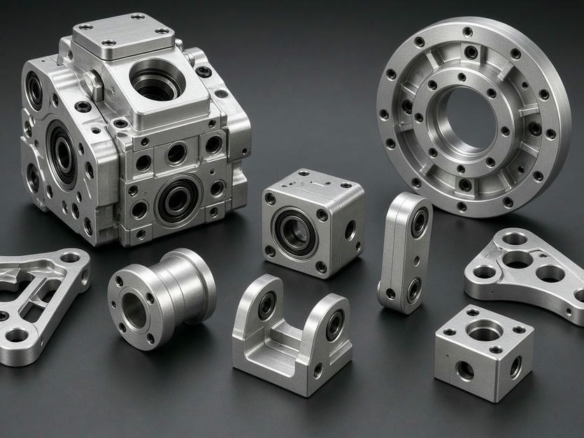 Precision CNC machined aluminum robot components