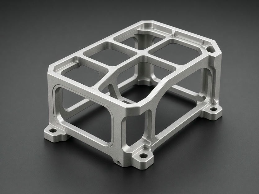 Thin-wall aluminum CNC machined component