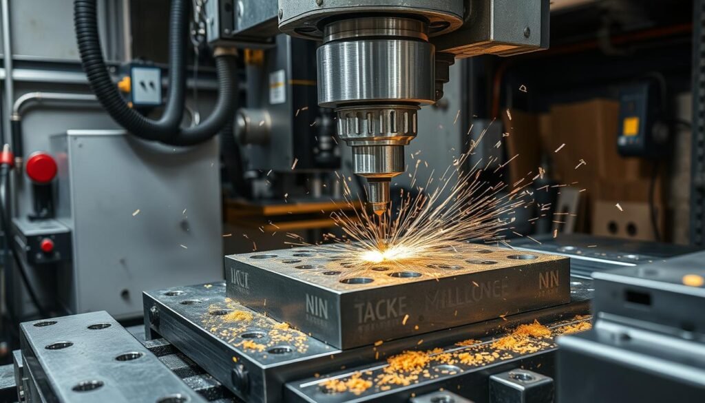 CNC mill in metalworking