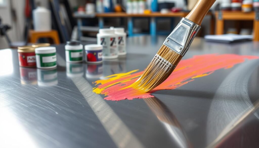 peinture en acier inoxydable