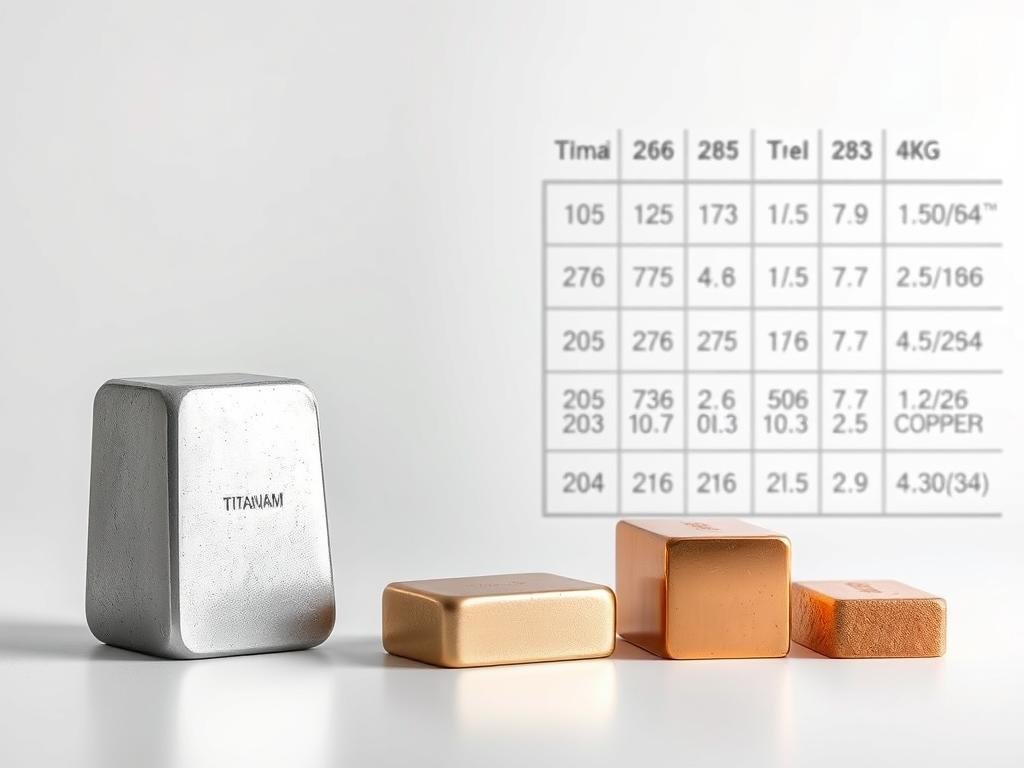 titanium density comparison